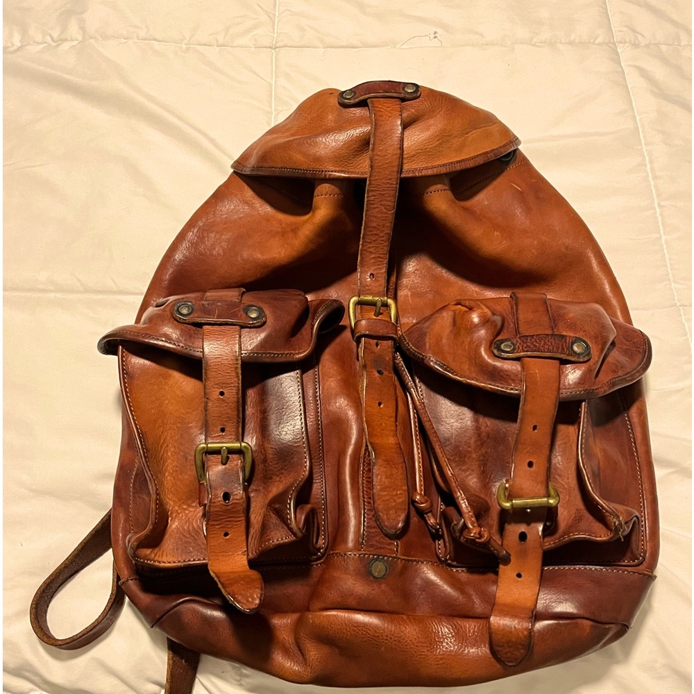 Leather backpack